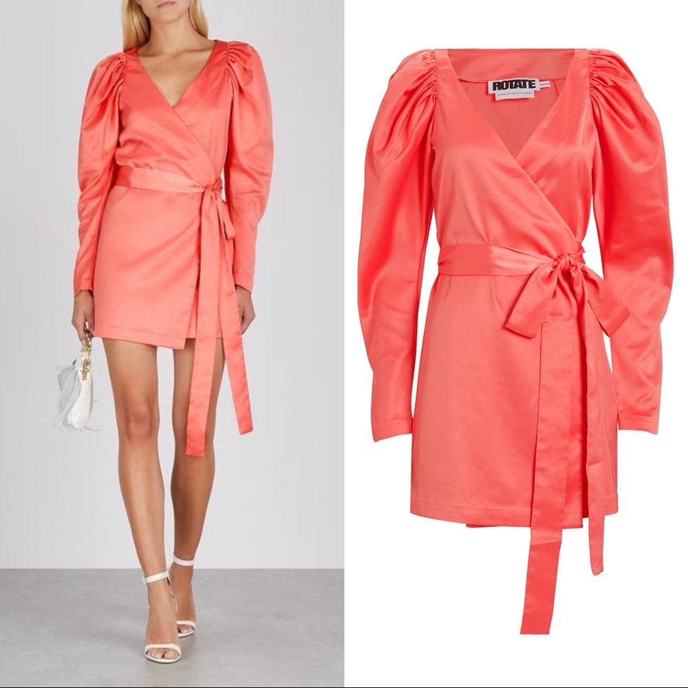 NWT ROTATE Birger Christensen Number 31 Wrap Dress EU 38 | US 8